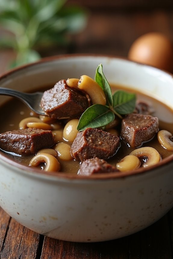 savory slow simmered beef tips