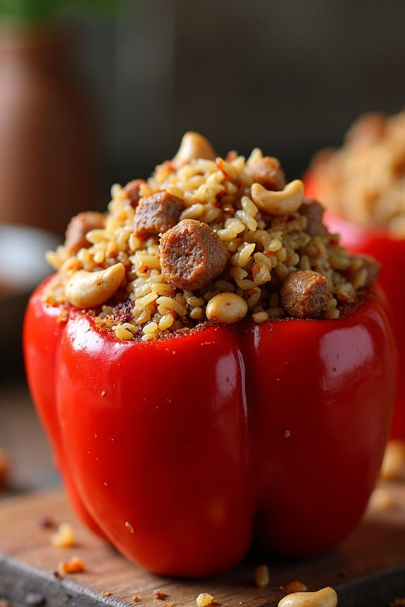savory stuffed peppers recipe
