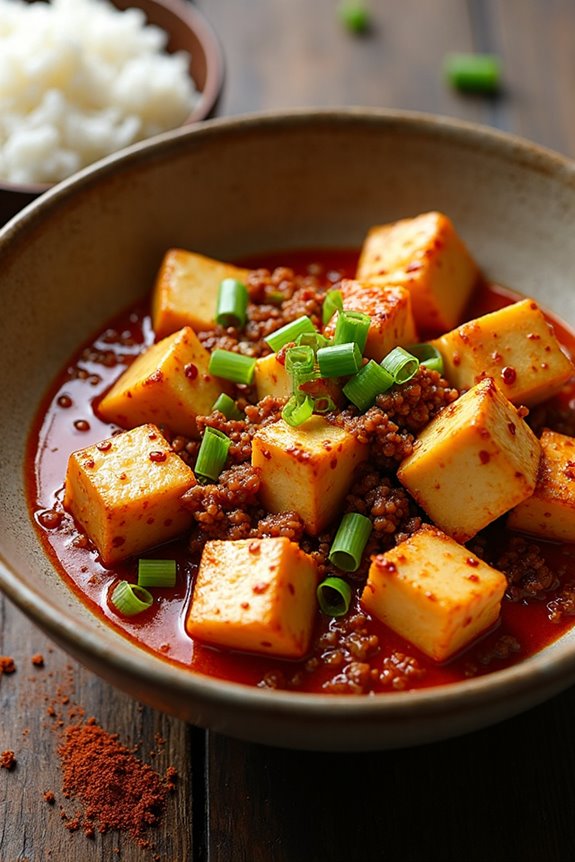 sichuan spicy tofu dish