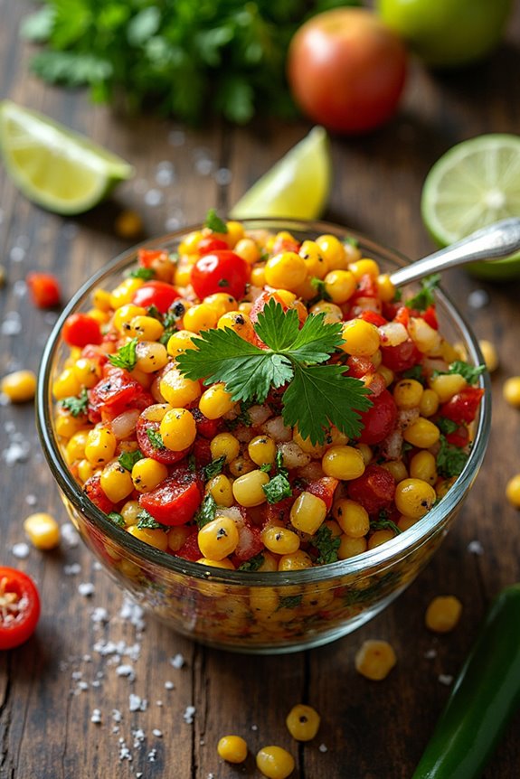 smoky grilled corn salsa