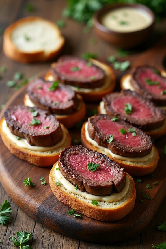 steakhouse bites with horseradish