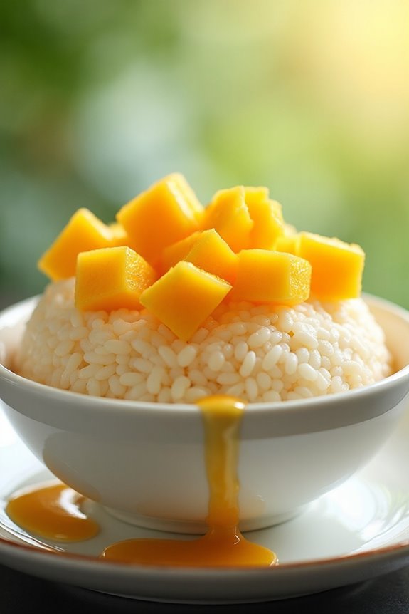 sweet creamy mango sticky rice
