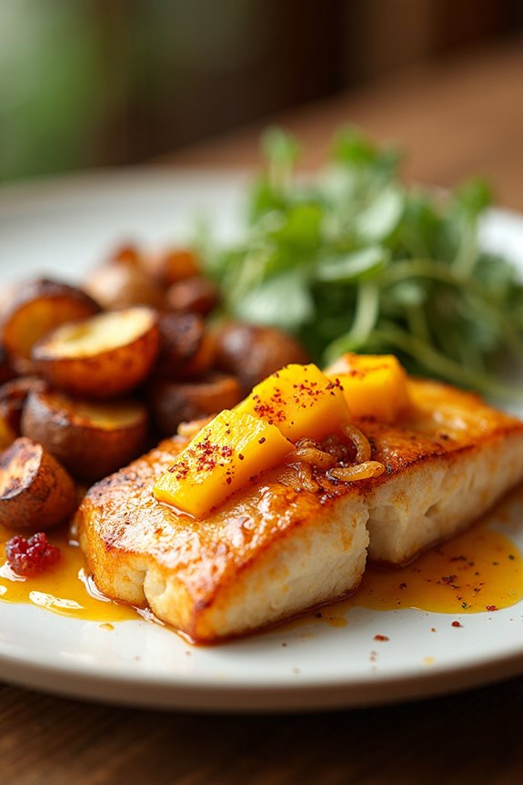 sweet savory mango mahi mahi