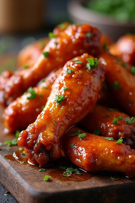 sweet sticky chicken wings