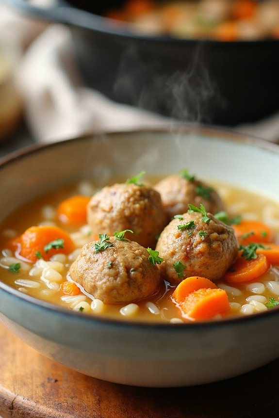 turkey meatball rice soup