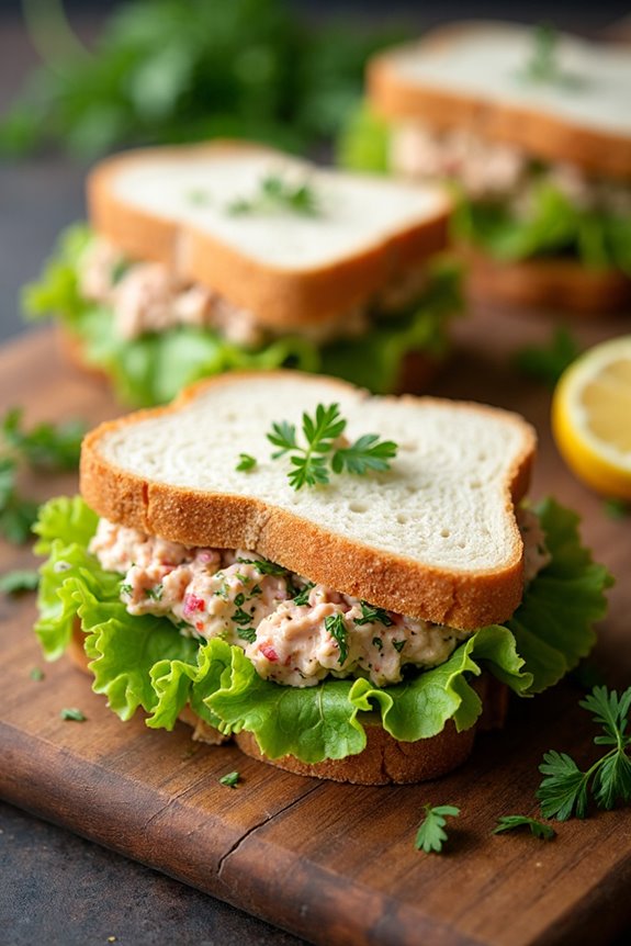 zesty homemade tuna sandwich