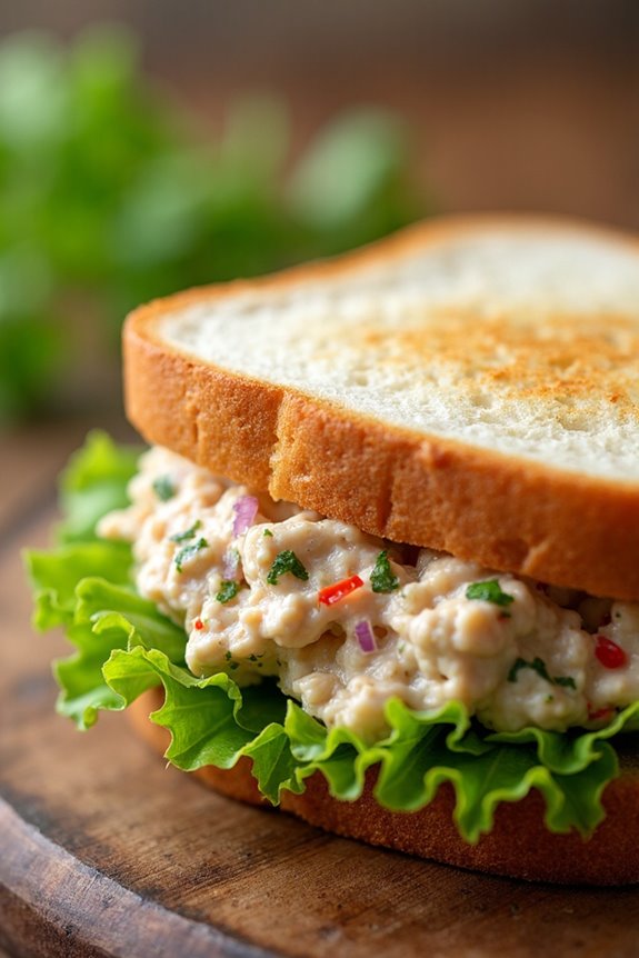 zesty homemade tuna sandwich